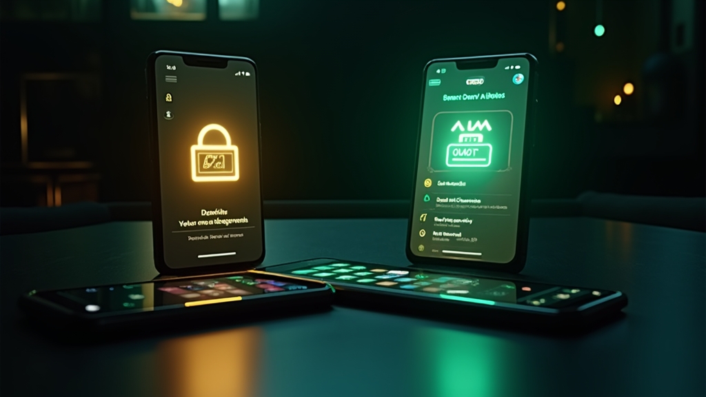 Android and iPhone shown with a secure casino app download checklist