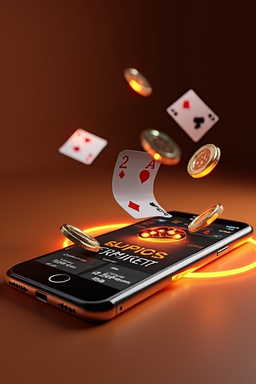 Smartphone with casino app