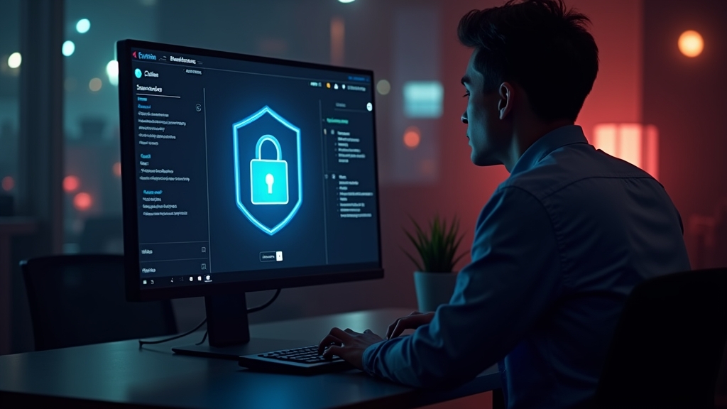 Secure account recovery screen beside an email alert in a dark casino setting
