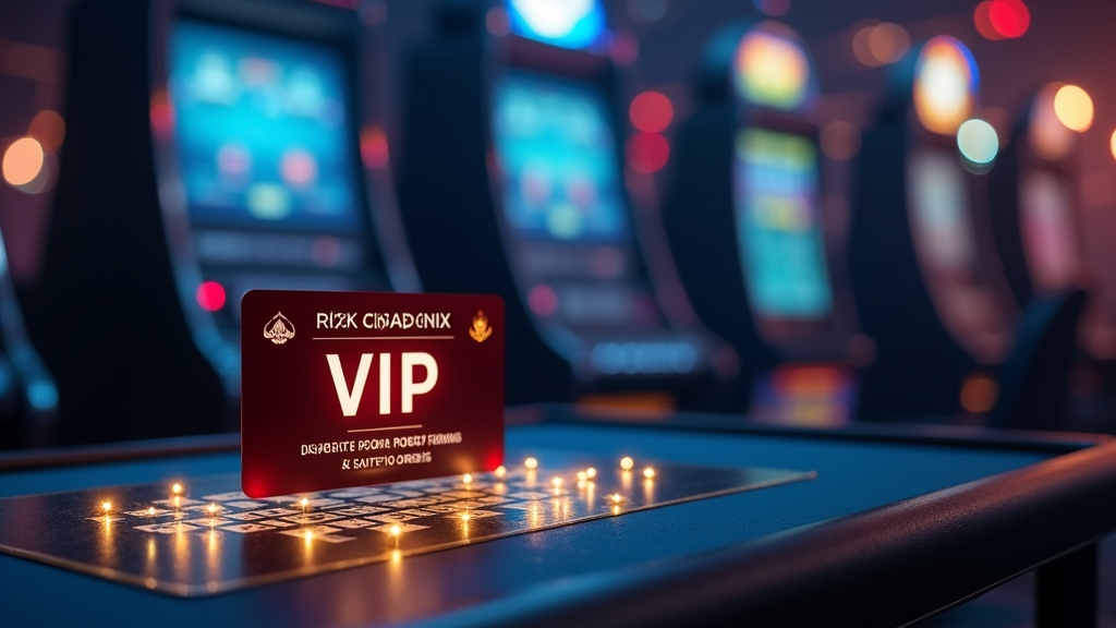 No deposit bonus card and verification icons in a dark casino scene